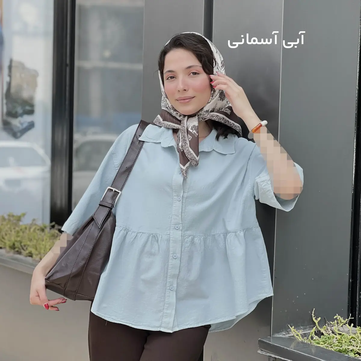 شومیز زنانه چین دار لینن