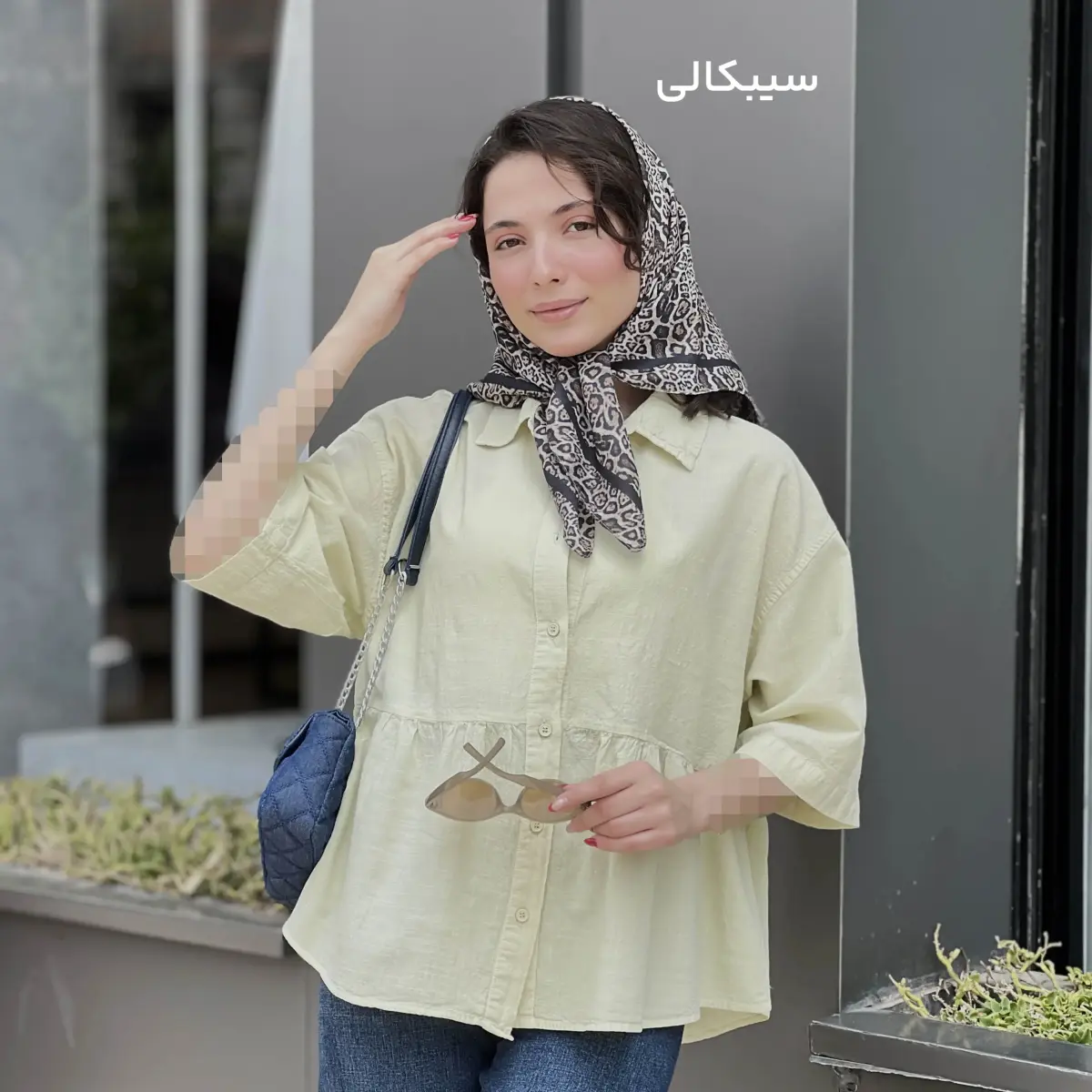 شومیز زنانه چین دار لینن