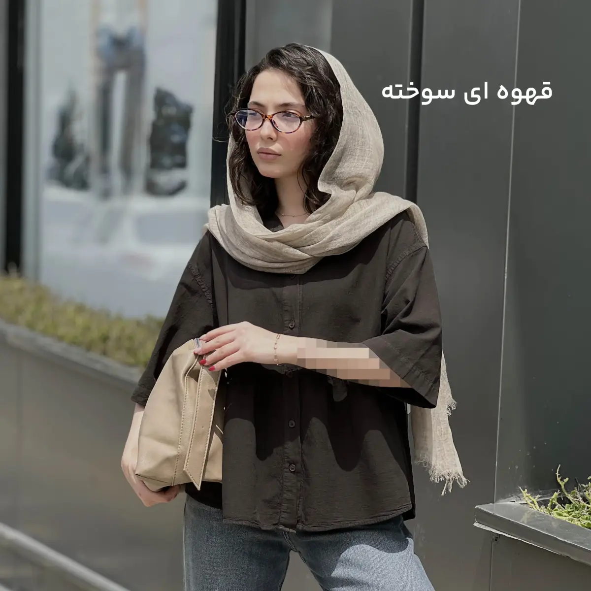 شومیز زنانه چین دار لینن