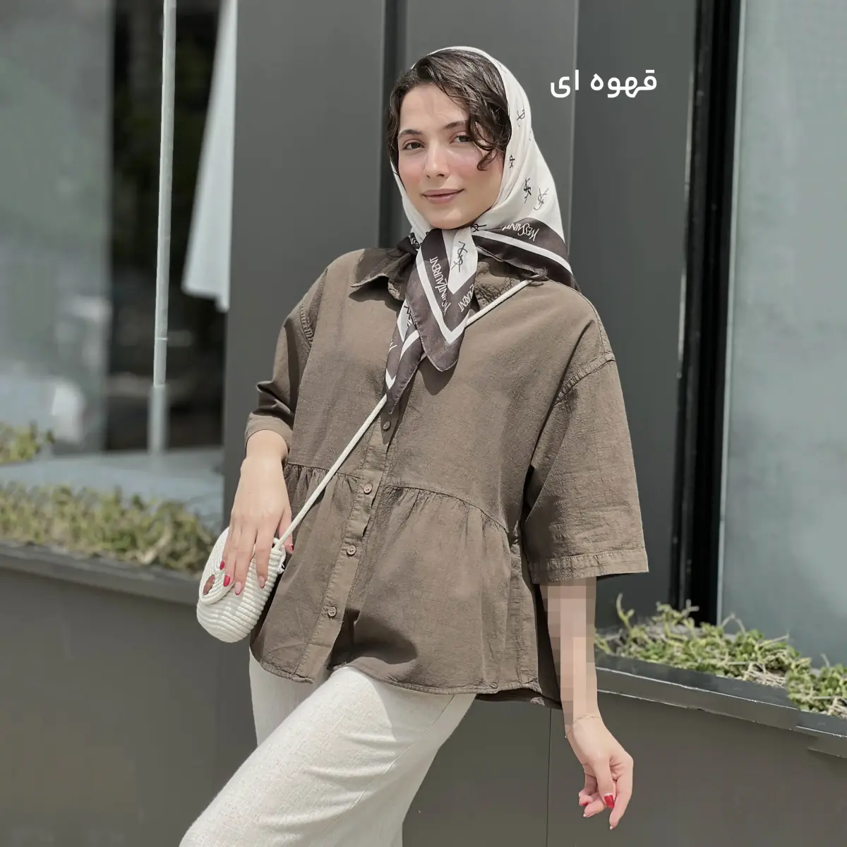 شومیز زنانه چین دار لینن