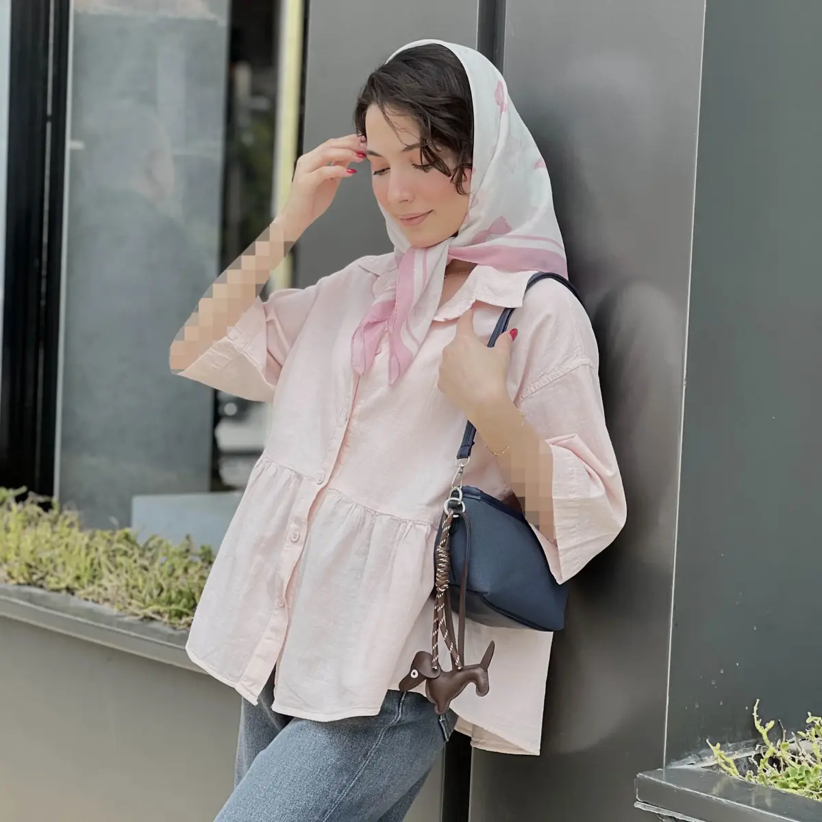 شومیز زنانه چین دار لینن