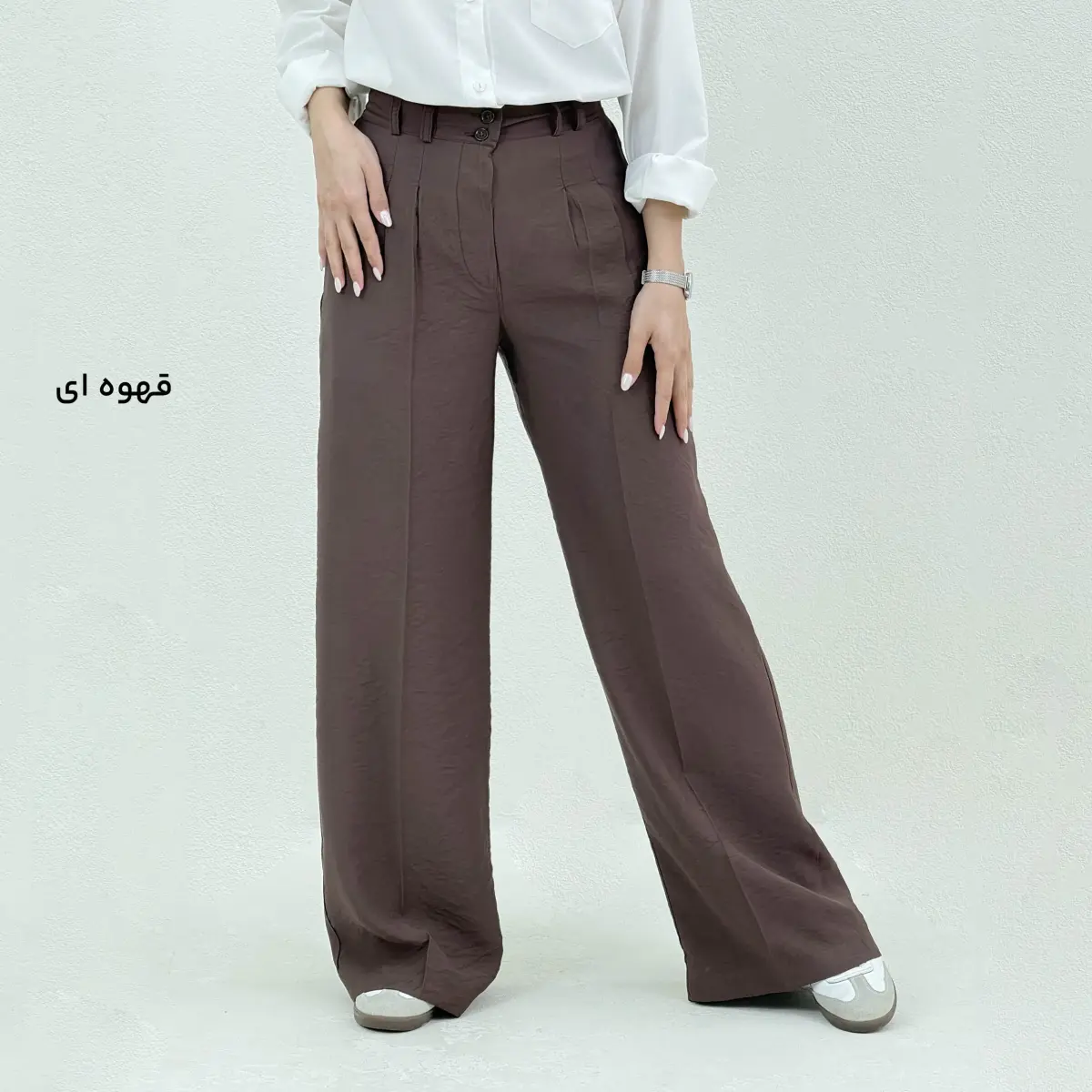 شلوار پارچه ای زنانه سیلک جلو دکمه