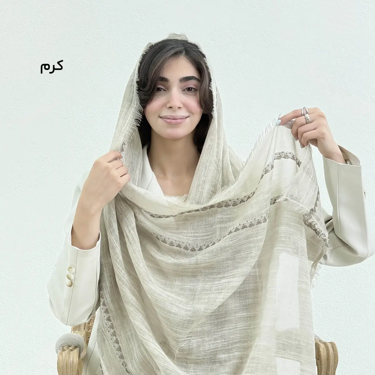 شال زنانه لینن لومیزه