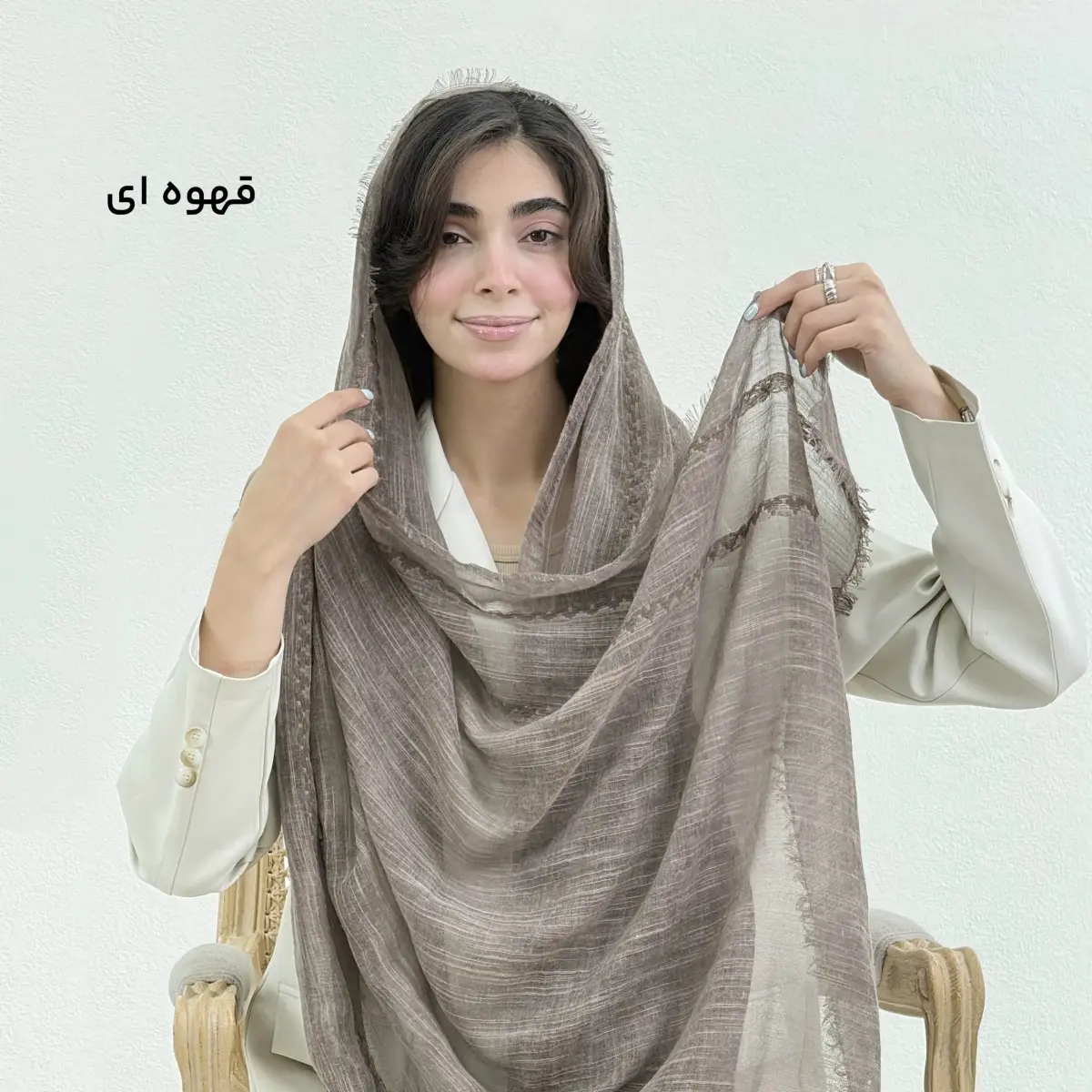 شال زنانه لینن لومیزه