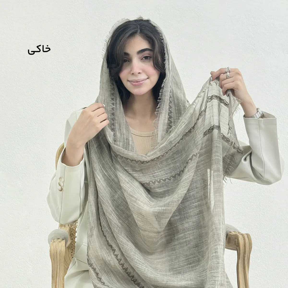 شال زنانه لینن لومیزه