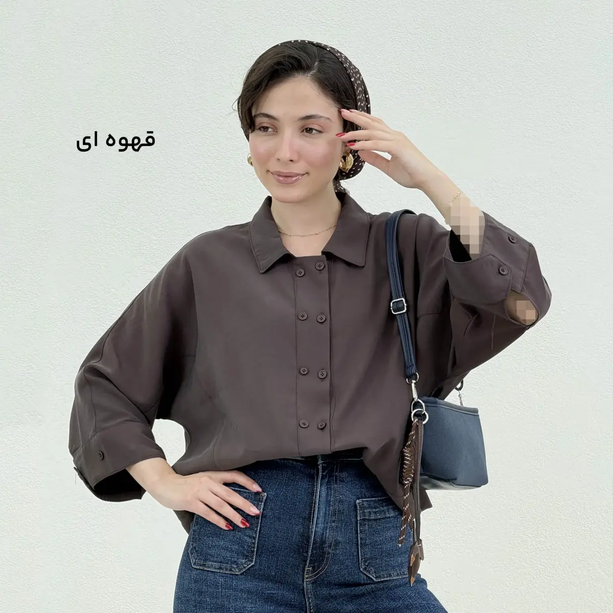 شومیز زنانه سیلک دو دکمه