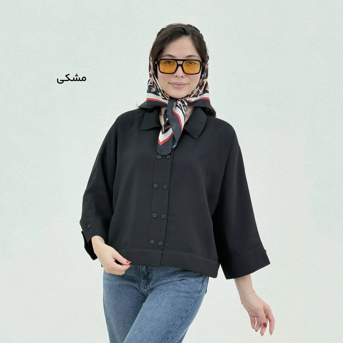 شومیز زنانه سیلک دو دکمه