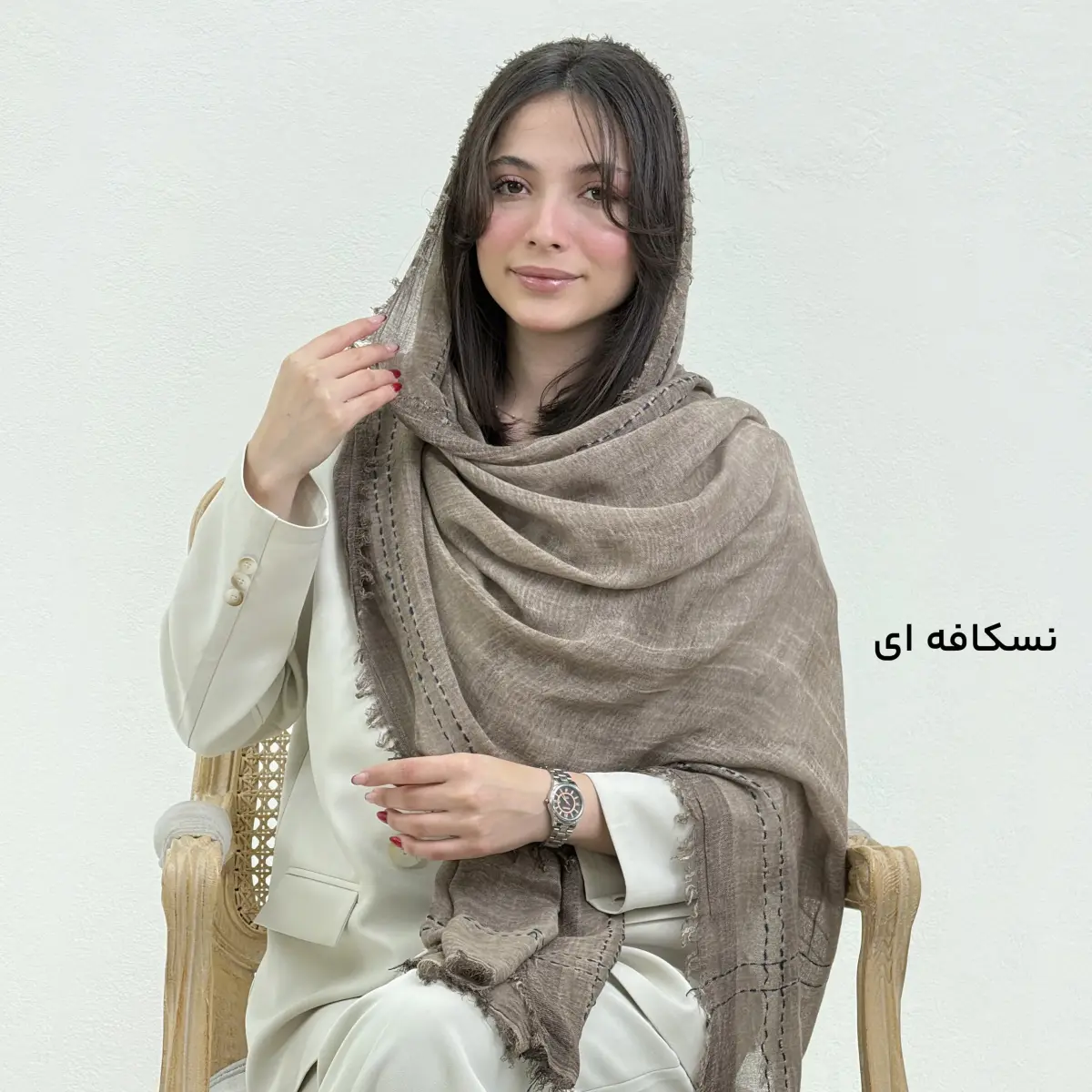 شال زنانه لینن کوک دوزی