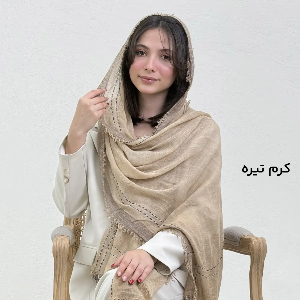 شال زنانه لینن کوک دوزی
