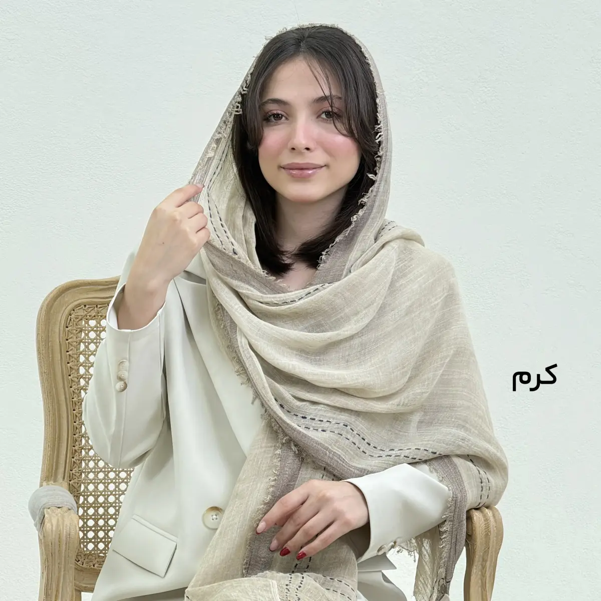 شال زنانه لینن کوک دوزی