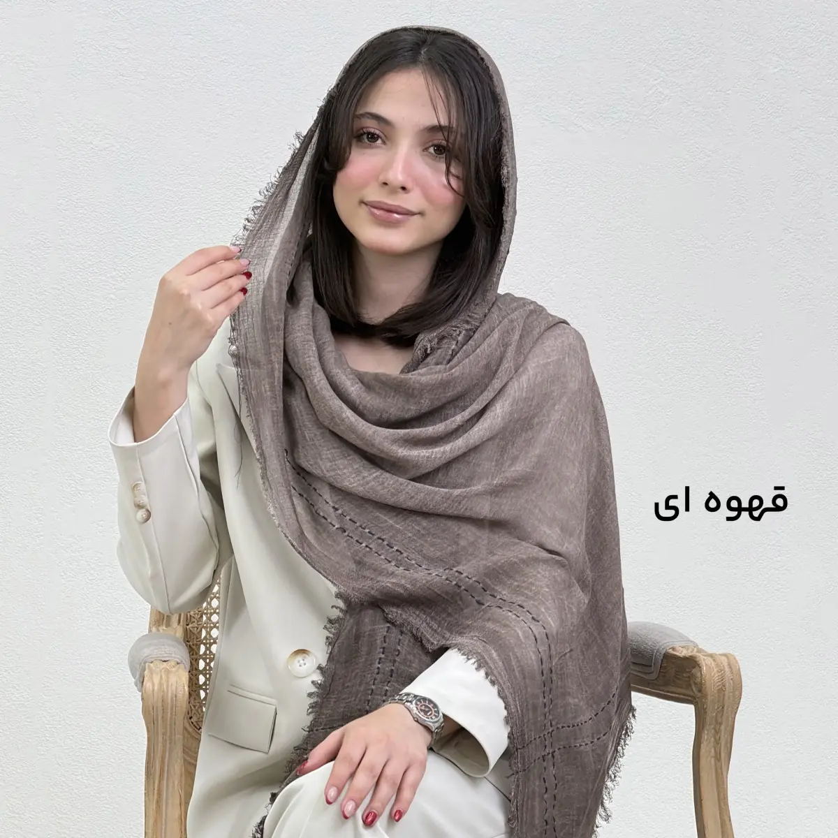 شال زنانه لینن کوک دوزی