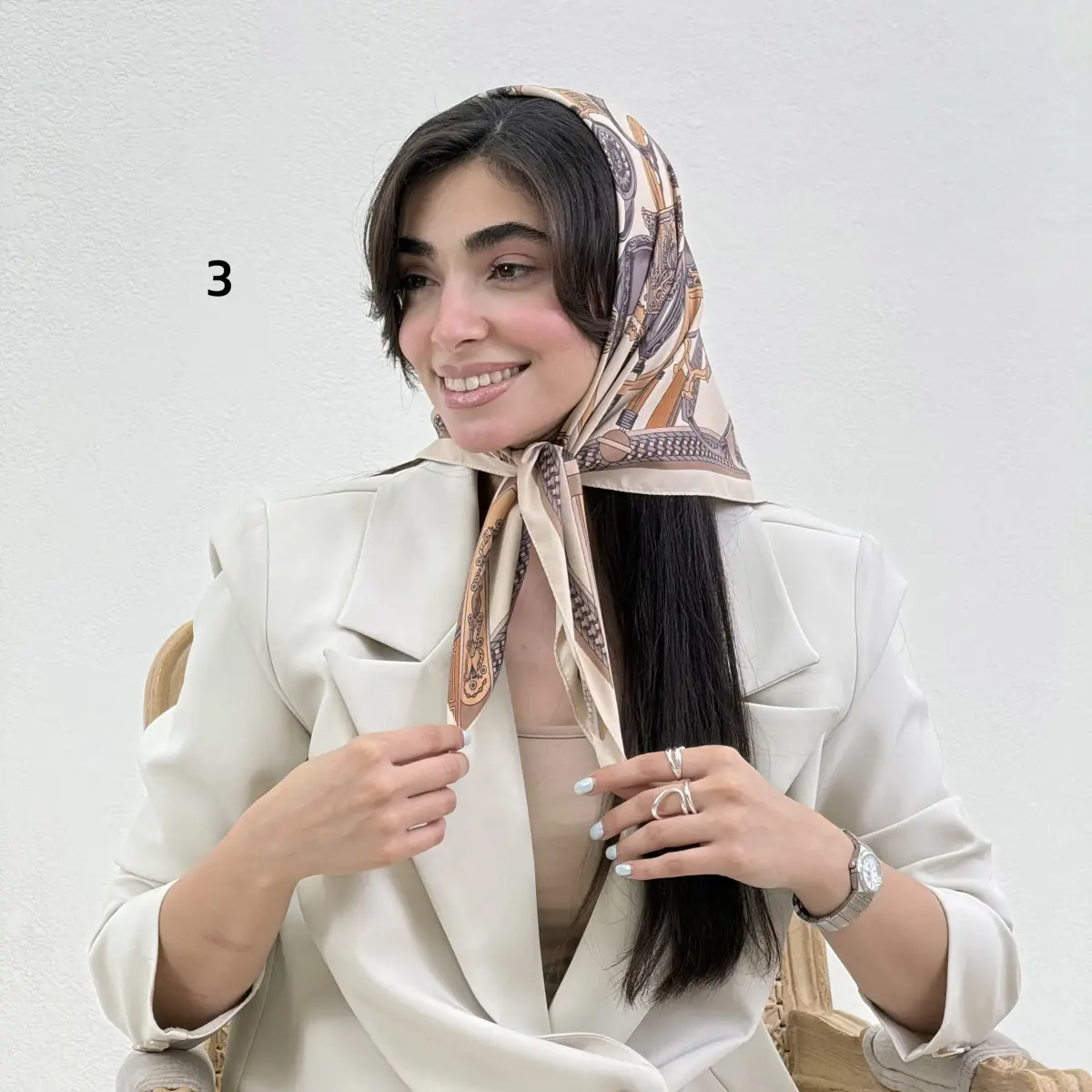 مینی اسکارف زنانه کمربندی