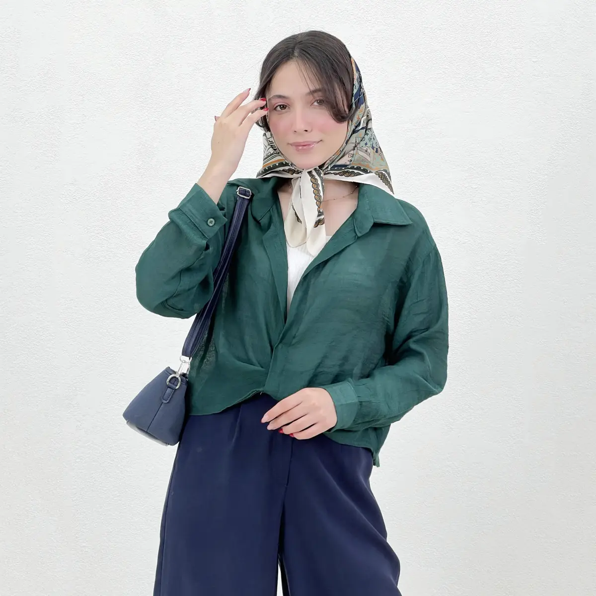 ست شومیز جلو گره ای با تاپ