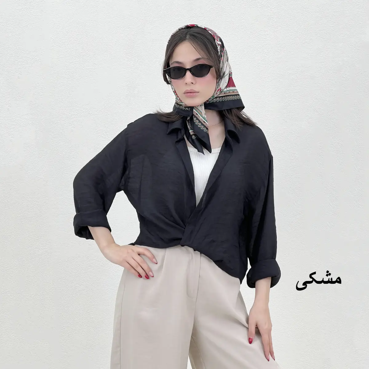 ست شومیز جلو گره ای با تاپ
