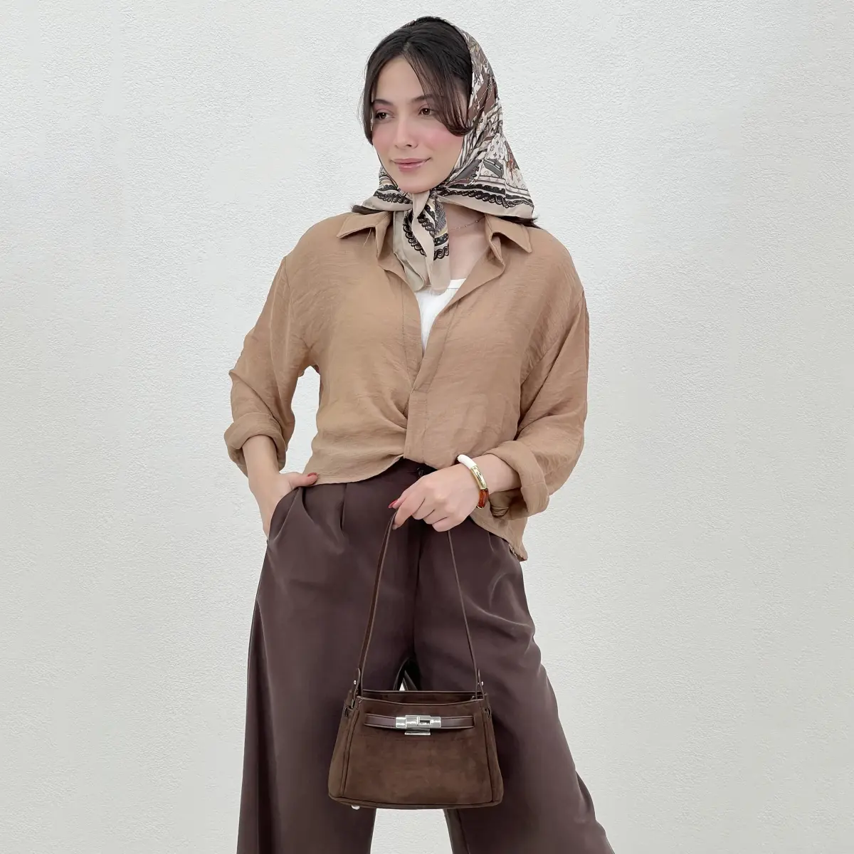 ست شومیز جلو گره ای با تاپ