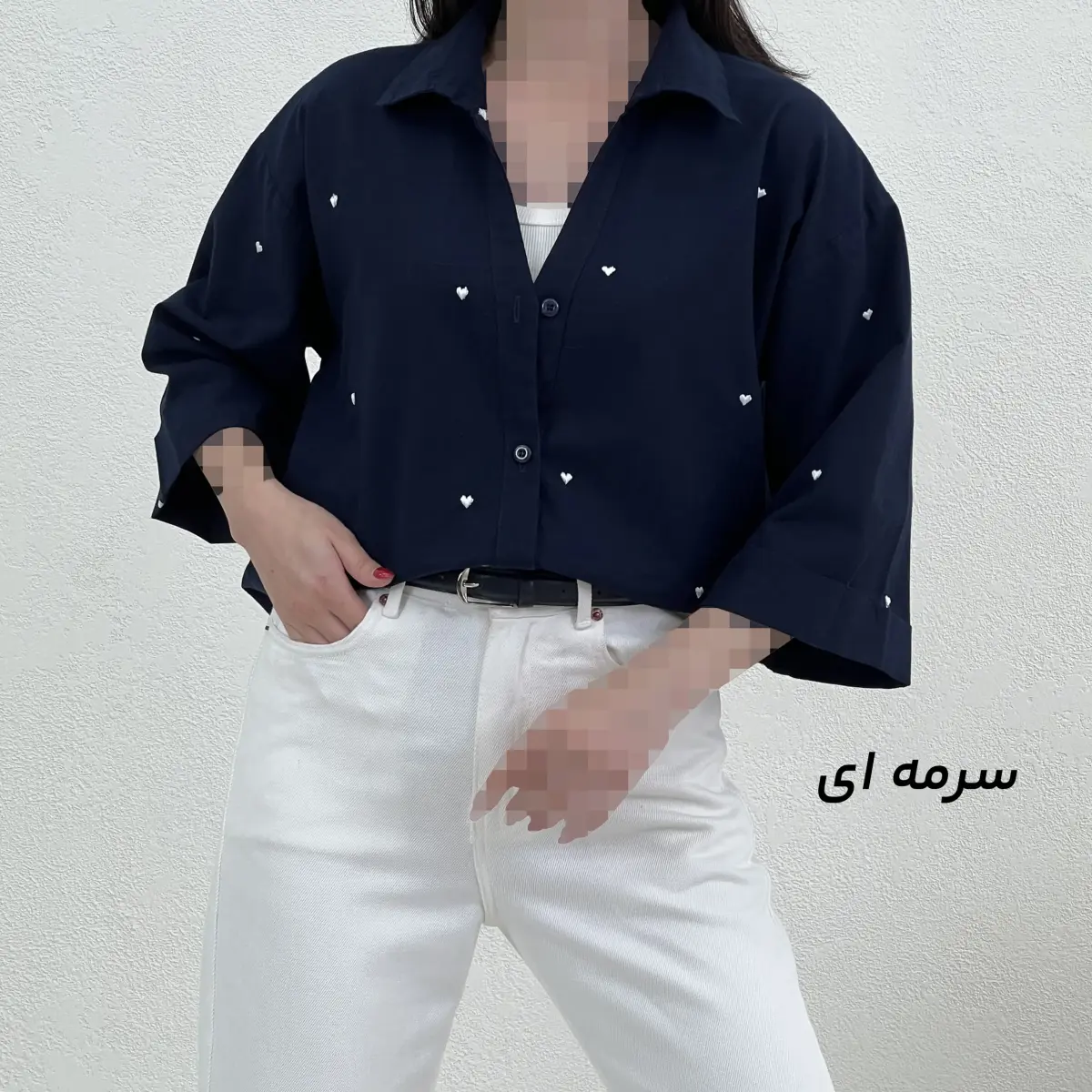 شومیز زنانه طرح قلب