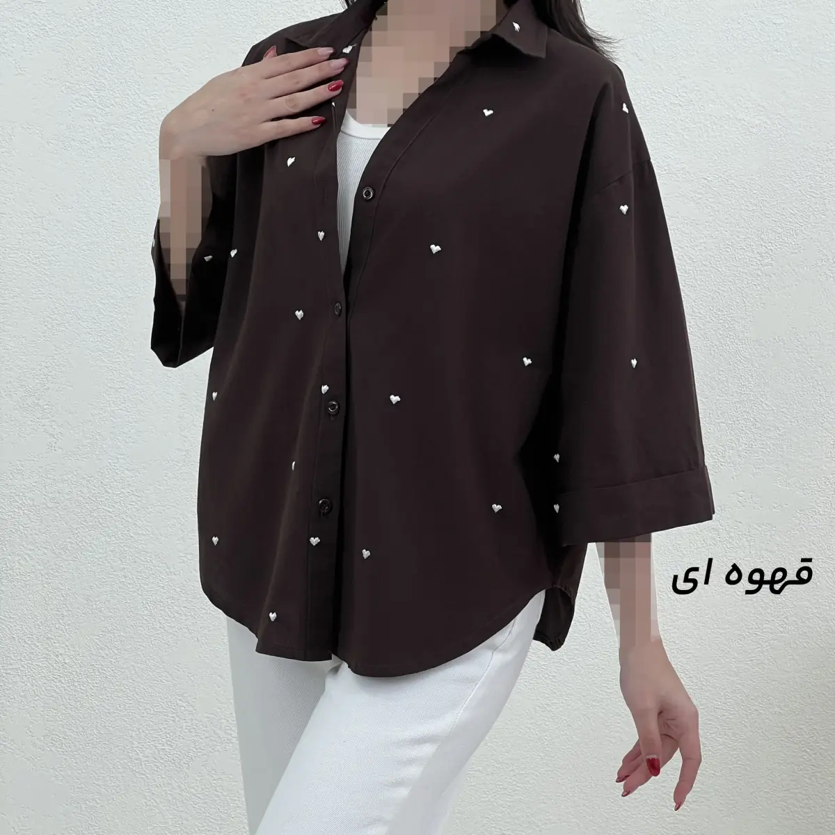 شومیز زنانه طرح قلب
