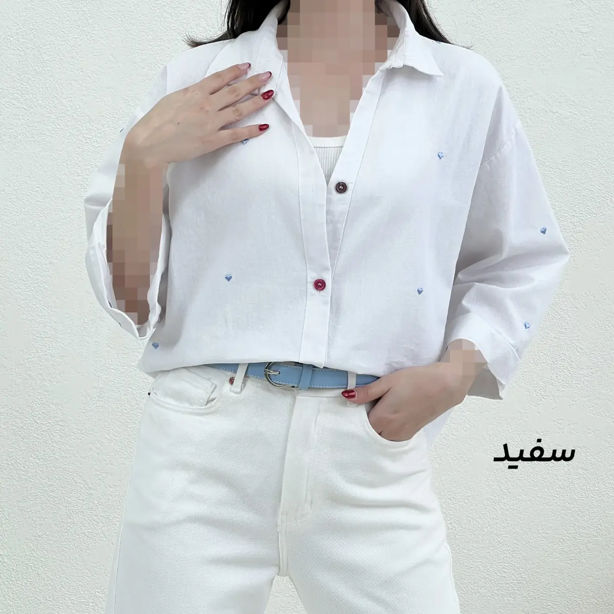 شومیز زنانه طرح قلب