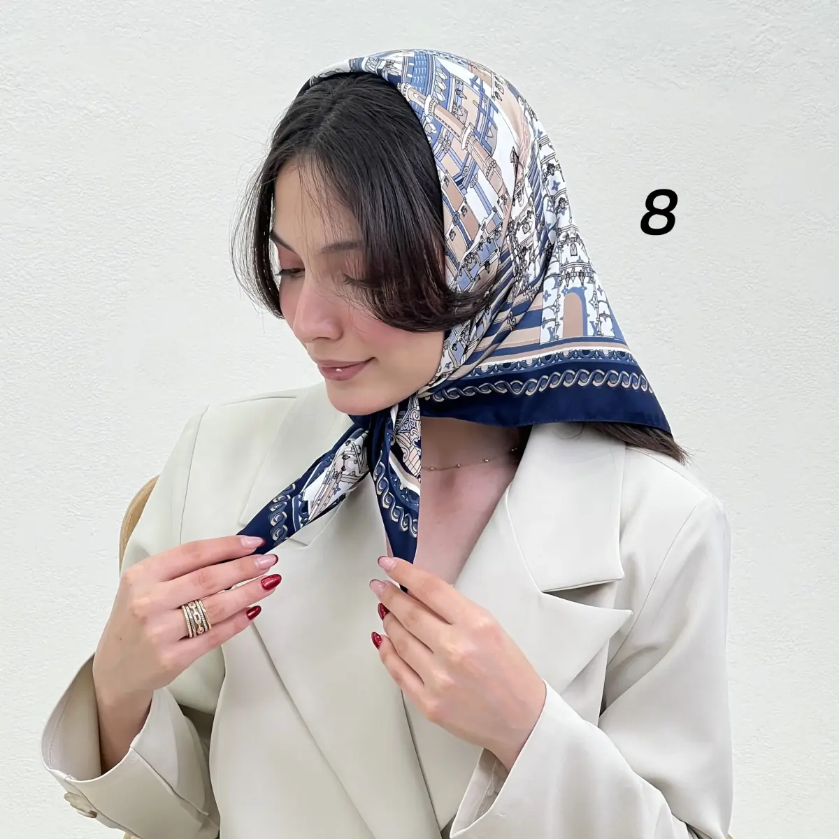مینی اسکارف زنانه ساتن LV