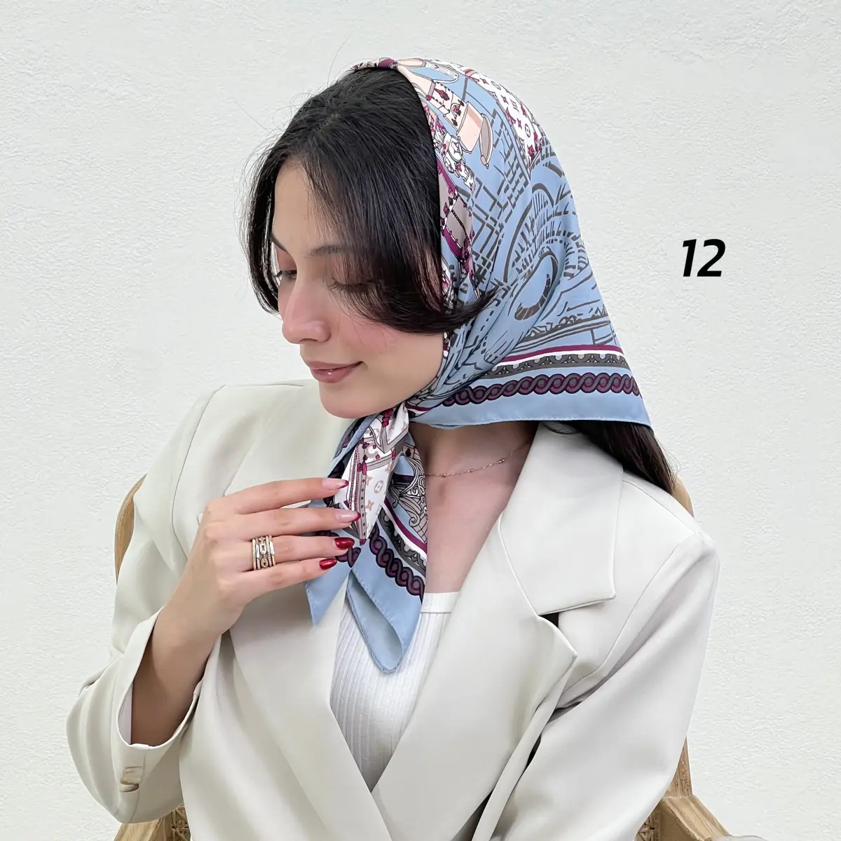 مینی اسکارف زنانه ساتن LV