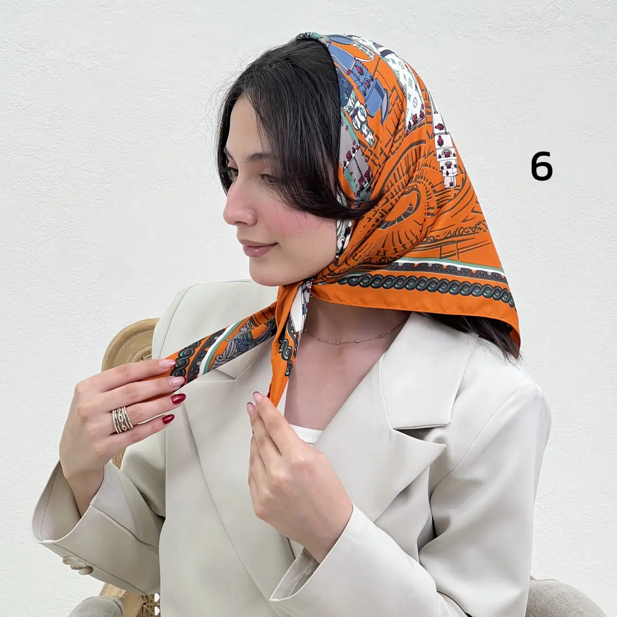 مینی اسکارف زنانه ساتن LV