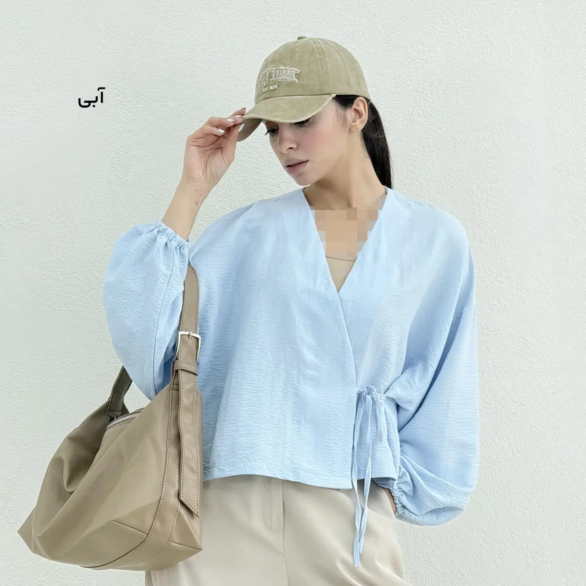 شومیز زنانه سیلک بغل بندی