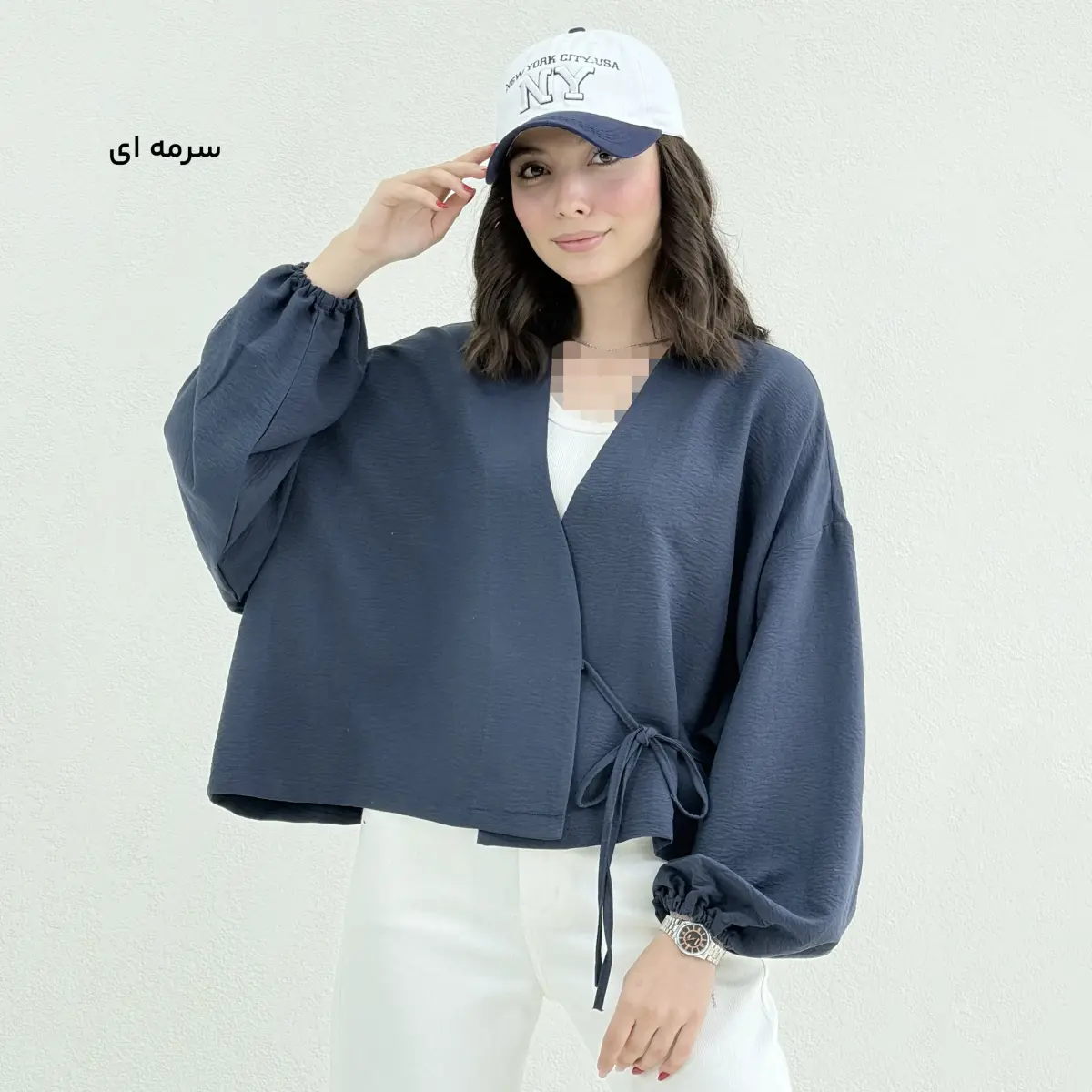 شومیز زنانه سیلک بغل بندی