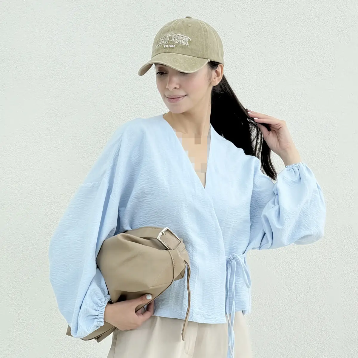 شومیز زنانه سیلک بغل بندی