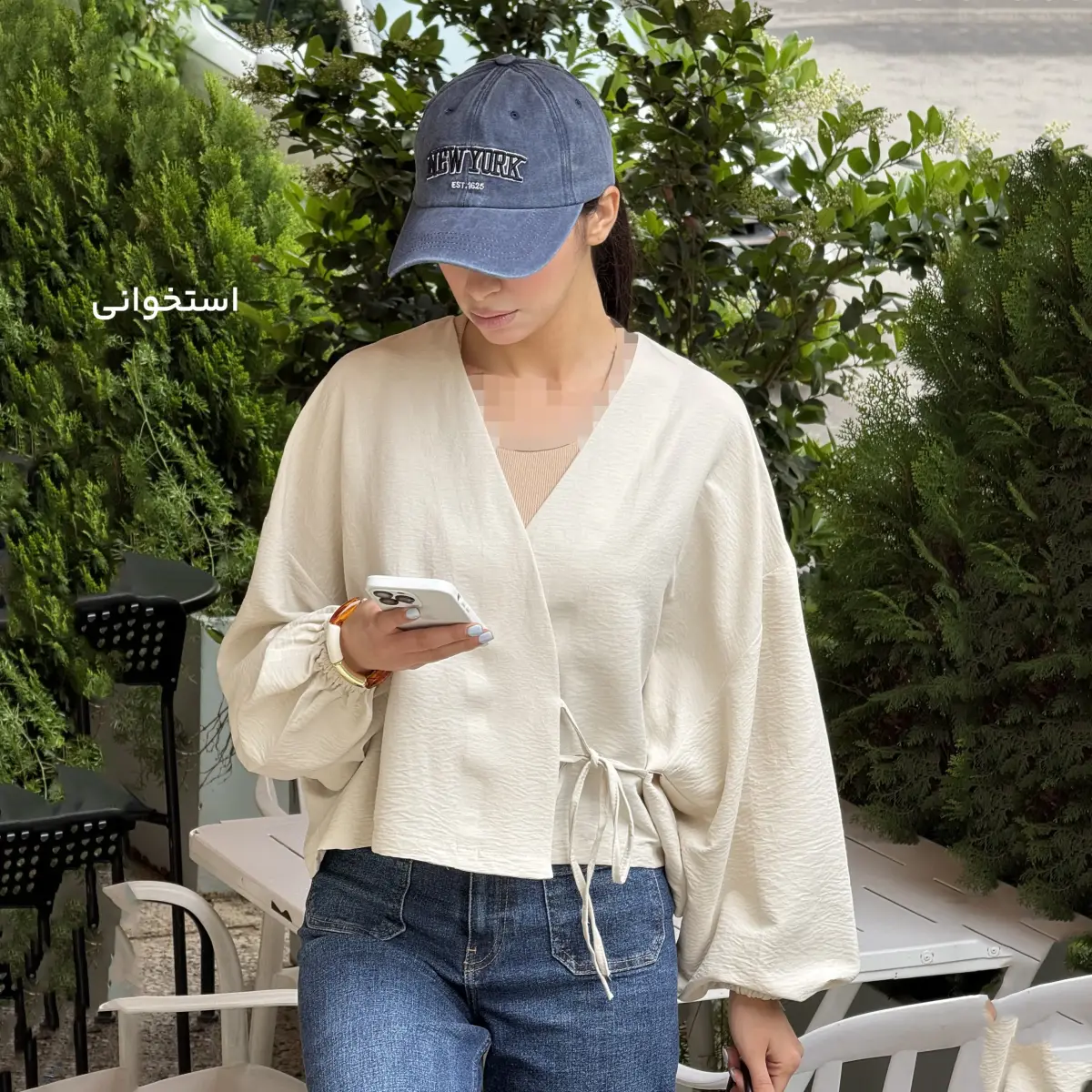 شومیز زنانه سیلک بغل بندی