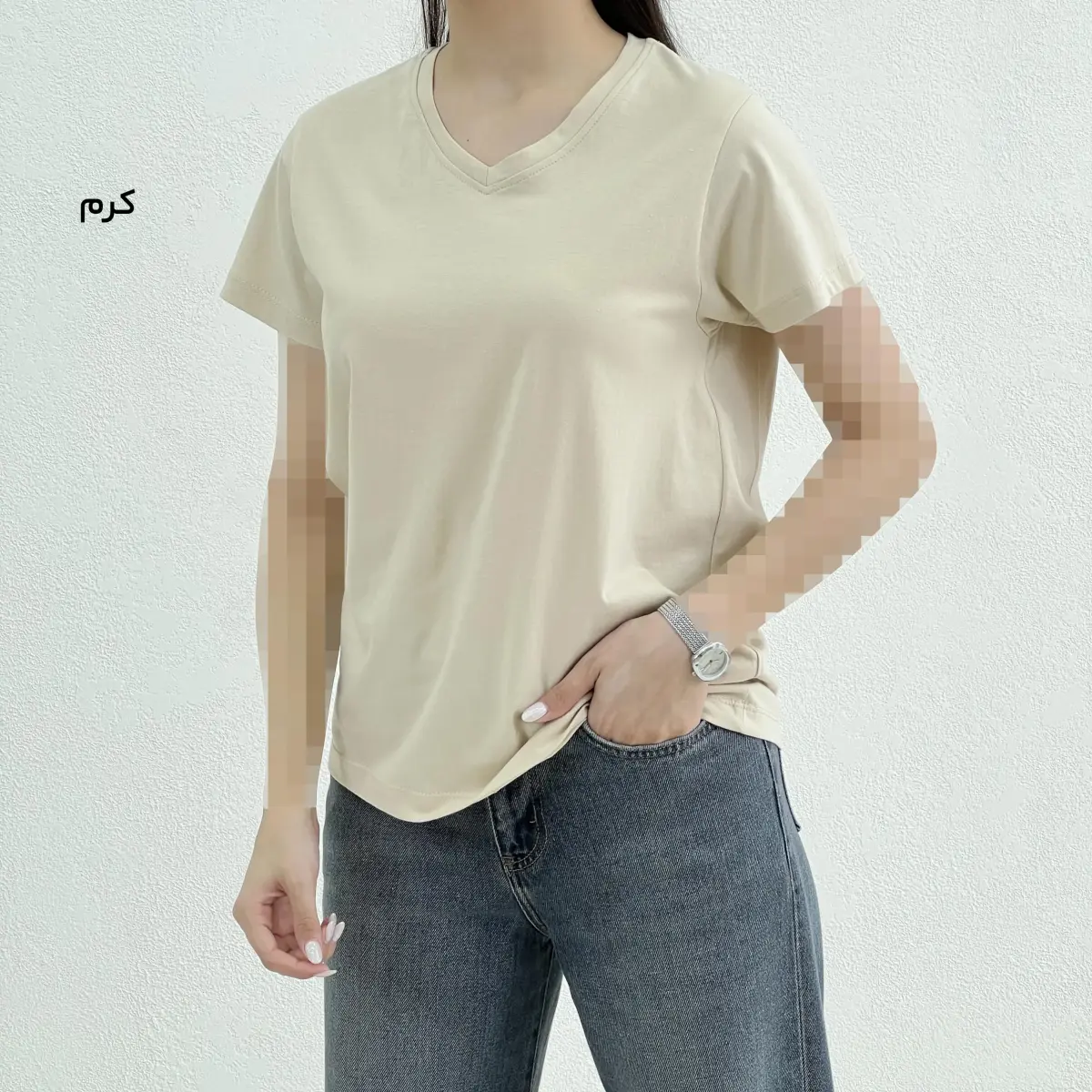 تیشرت زنانه نخ و پنبه بیسیک