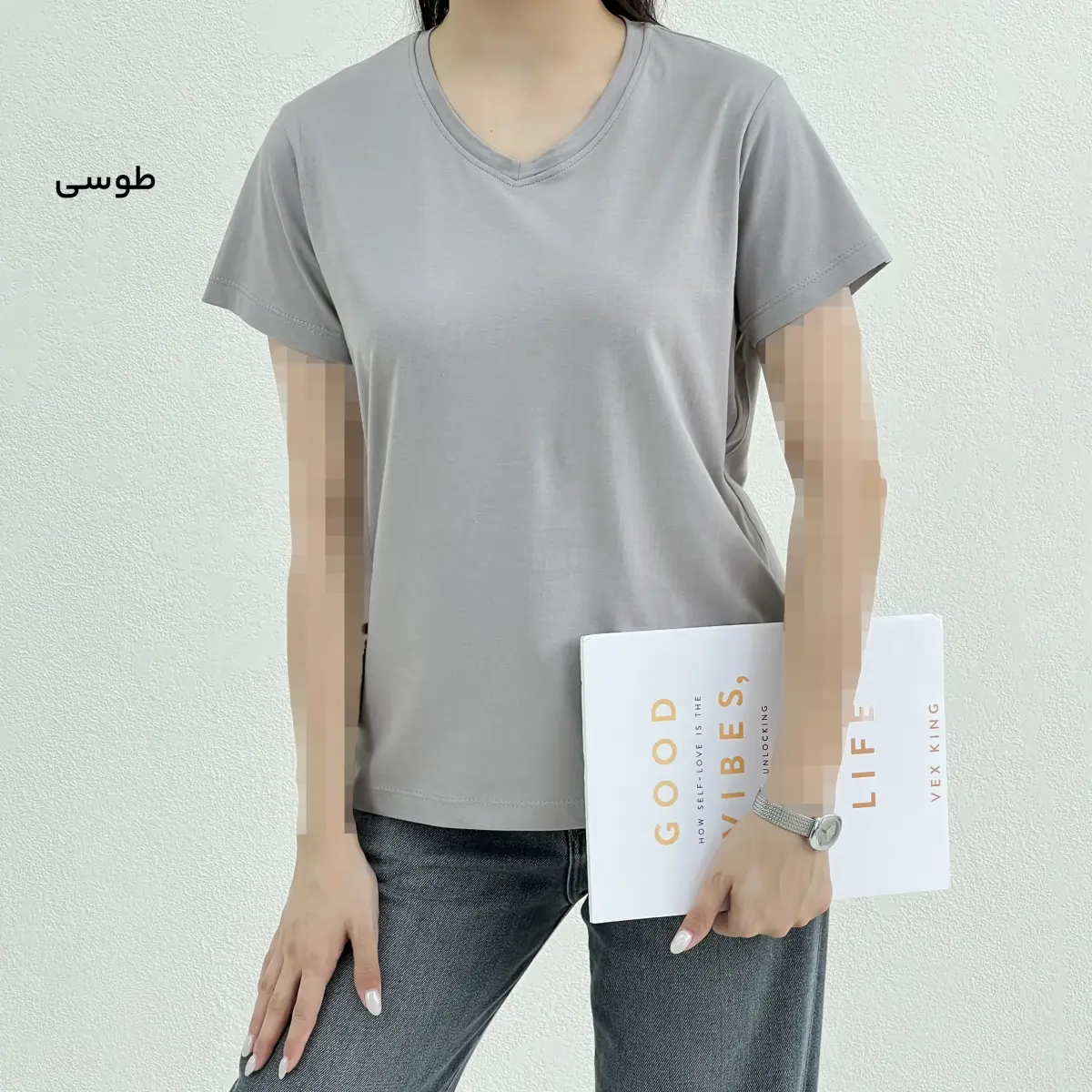 تیشرت زنانه نخ و پنبه بیسیک