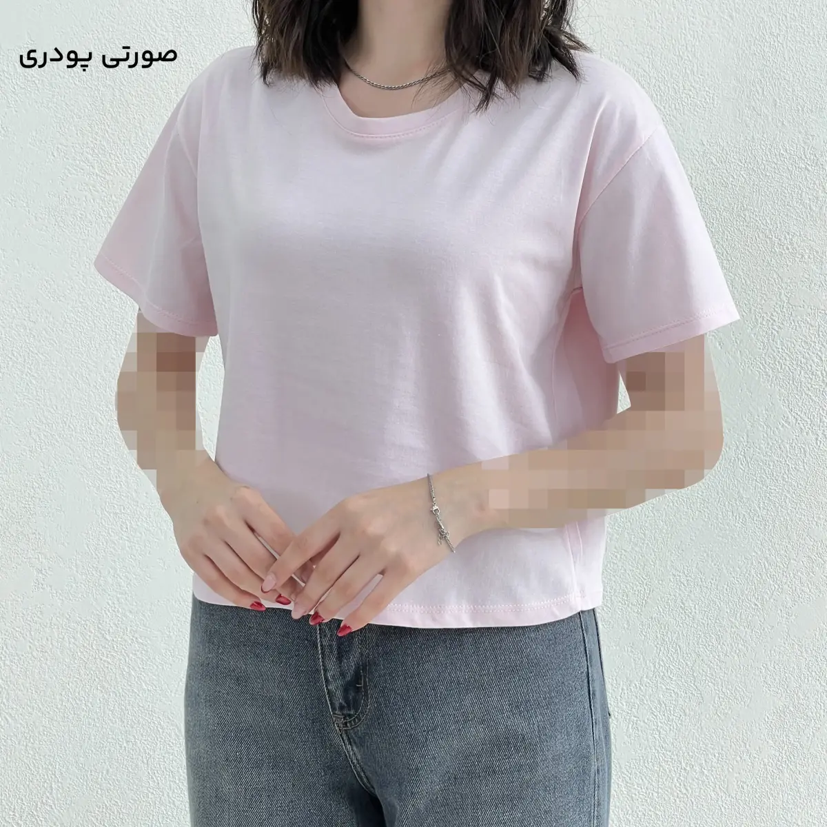 تیشرت کراپ رنگی بیسیک