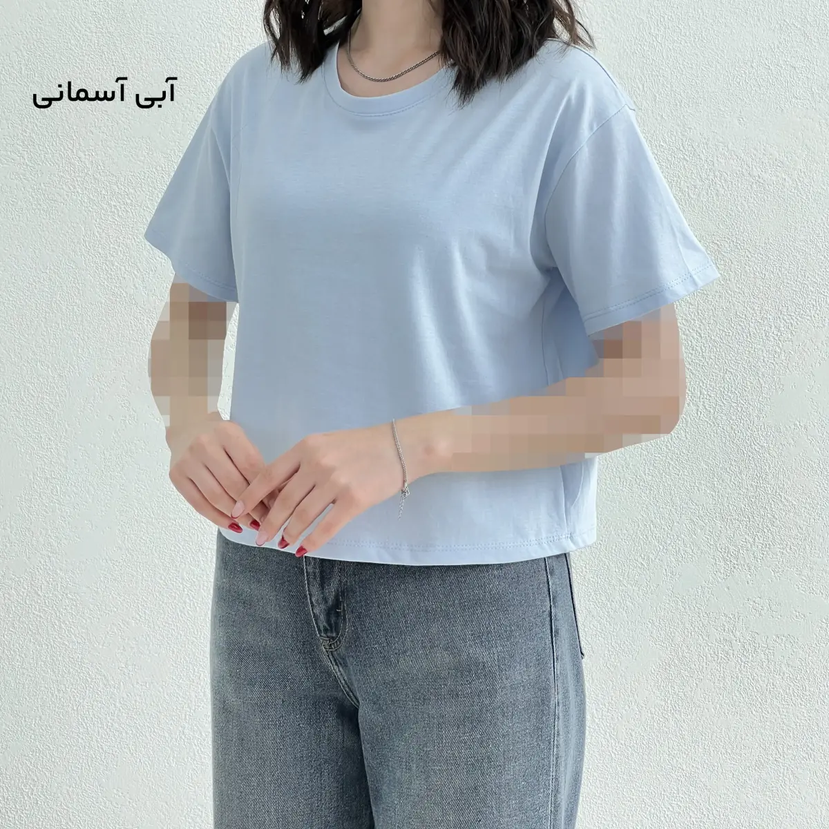 تیشرت کراپ رنگی بیسیک