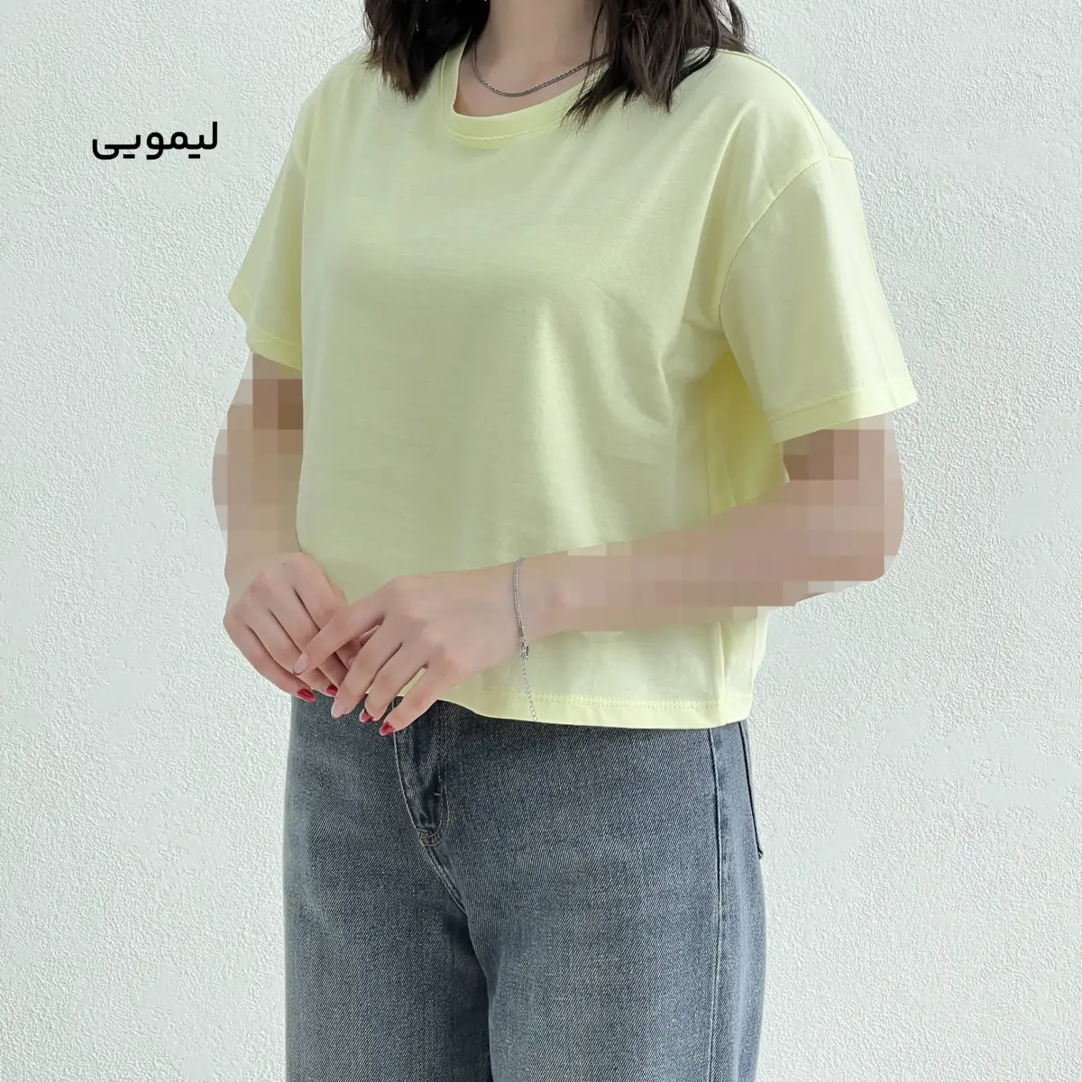 تیشرت کراپ رنگی بیسیک