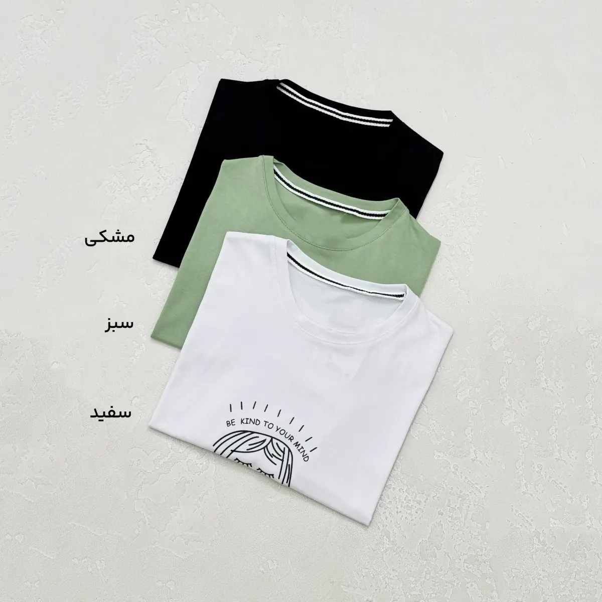 تیشرت کراپ چاپی یقه گرد