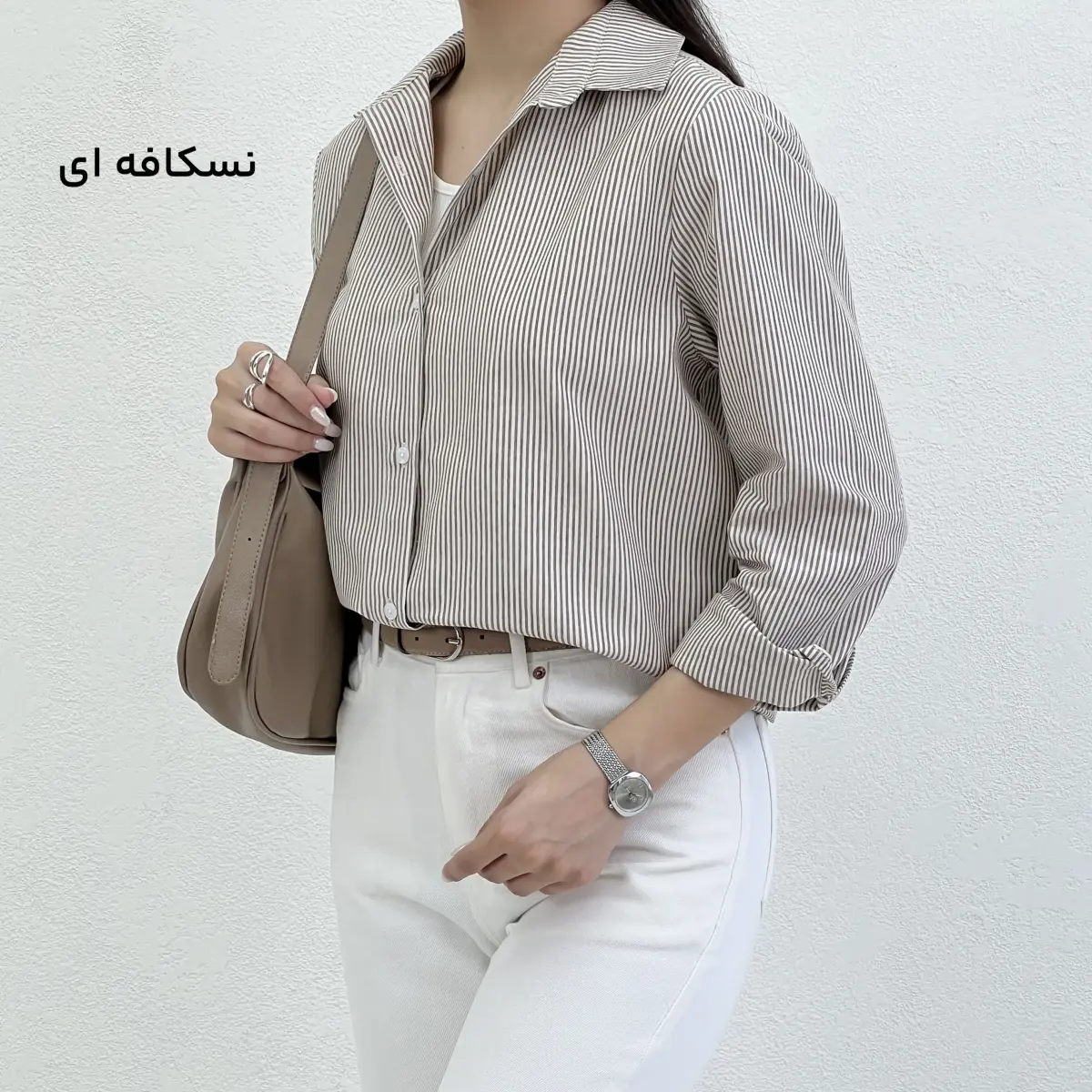 شومیز زنانه لینن راه راه