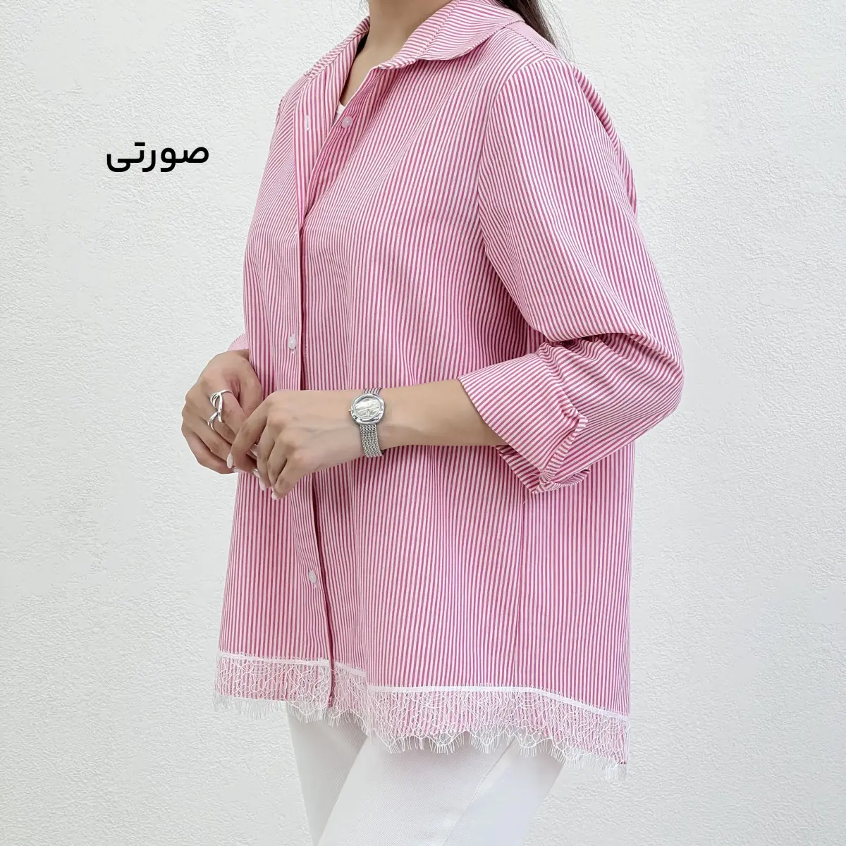 شومیز زنانه لینن راه راه