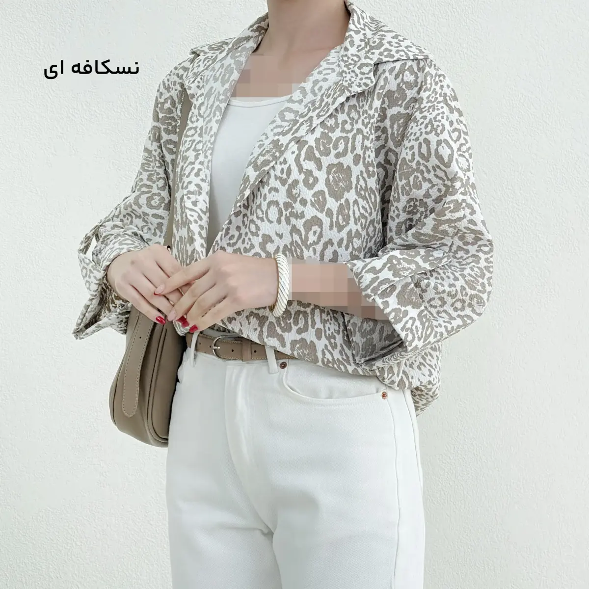 شومیز زنانه پلنگی پشت دکمه