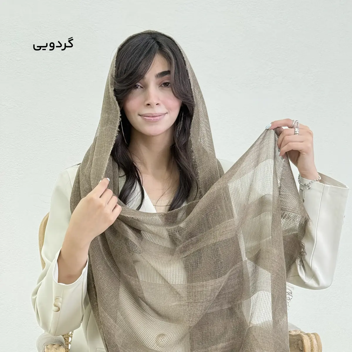 شال زنانه لینن آناستازیا | آی بولک