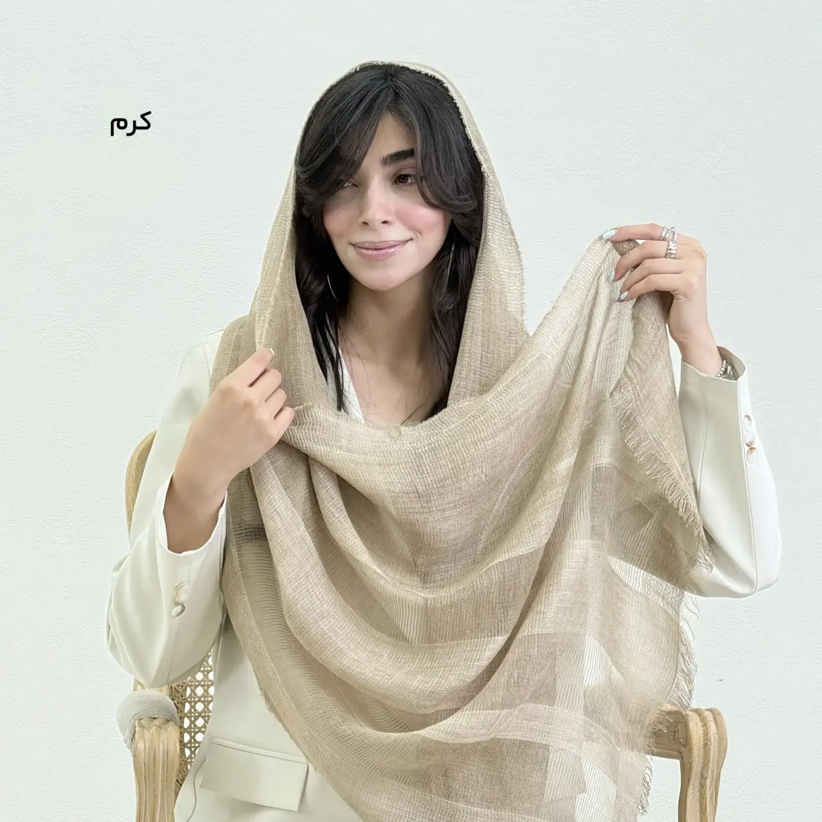 شال زنانه لینن آناستازیا | آی بولک