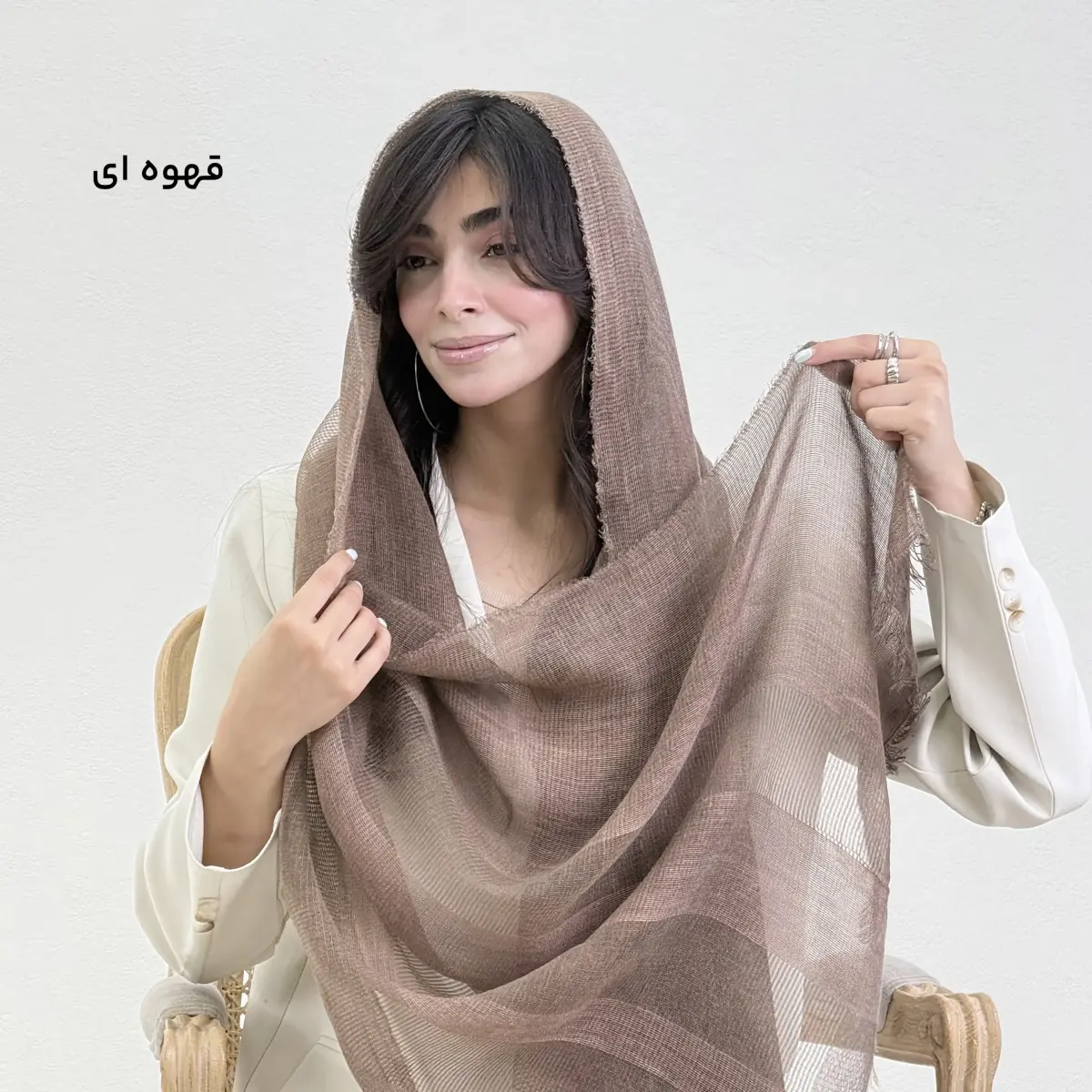 شال زنانه لینن آناستازیا | آی بولک