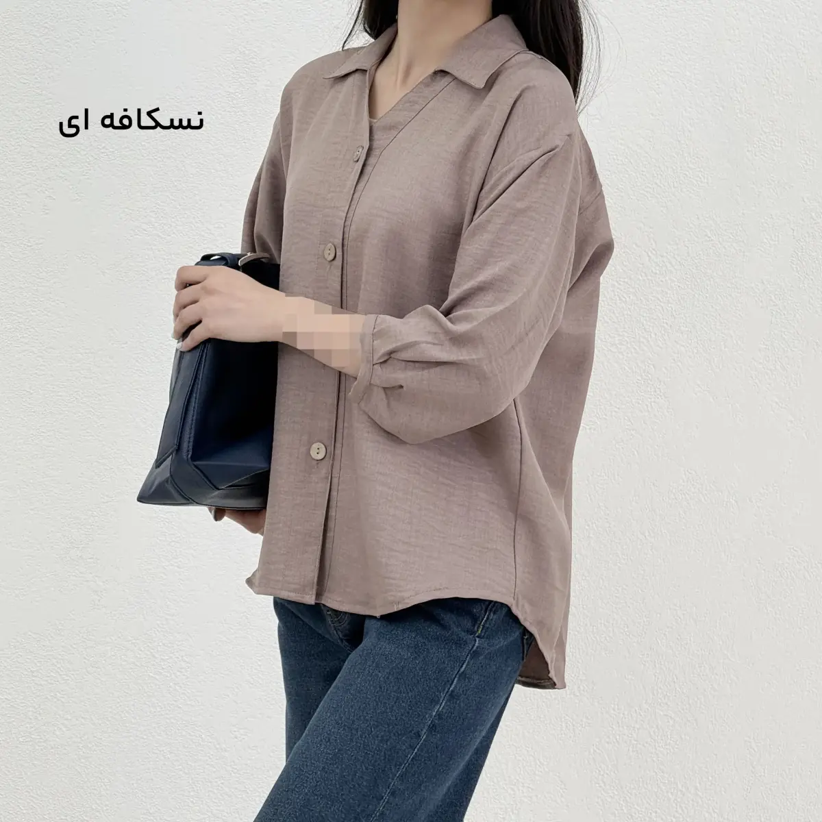 شومیز زنانه دکمه چوبی | آی بولک