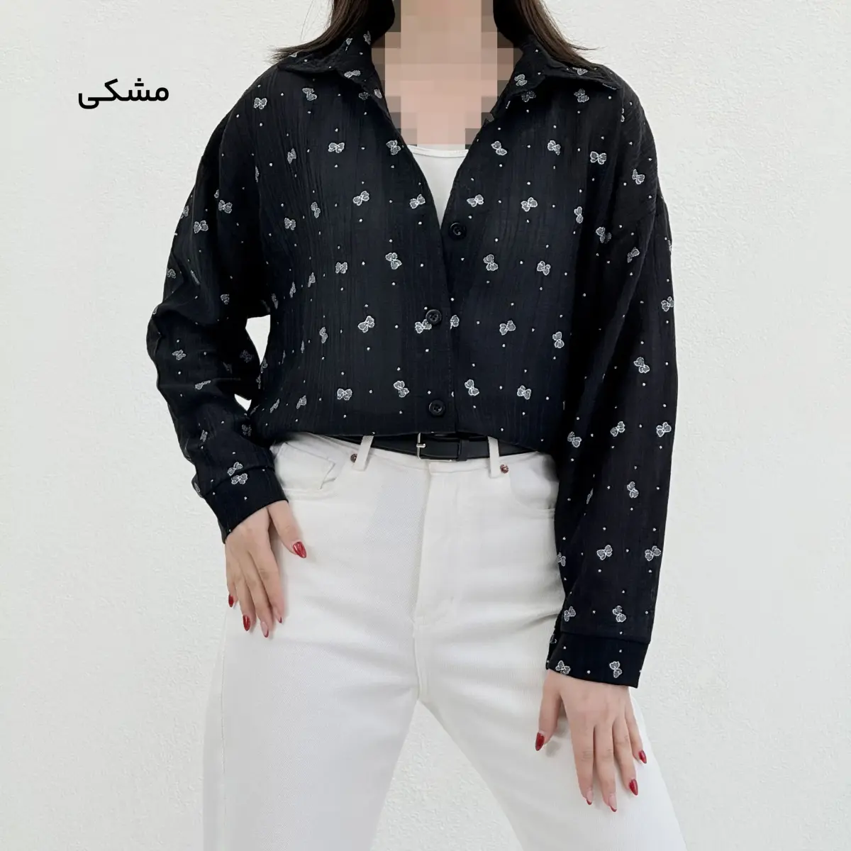 شومیز زنانه طرح مینی پاپیون| آی بولک