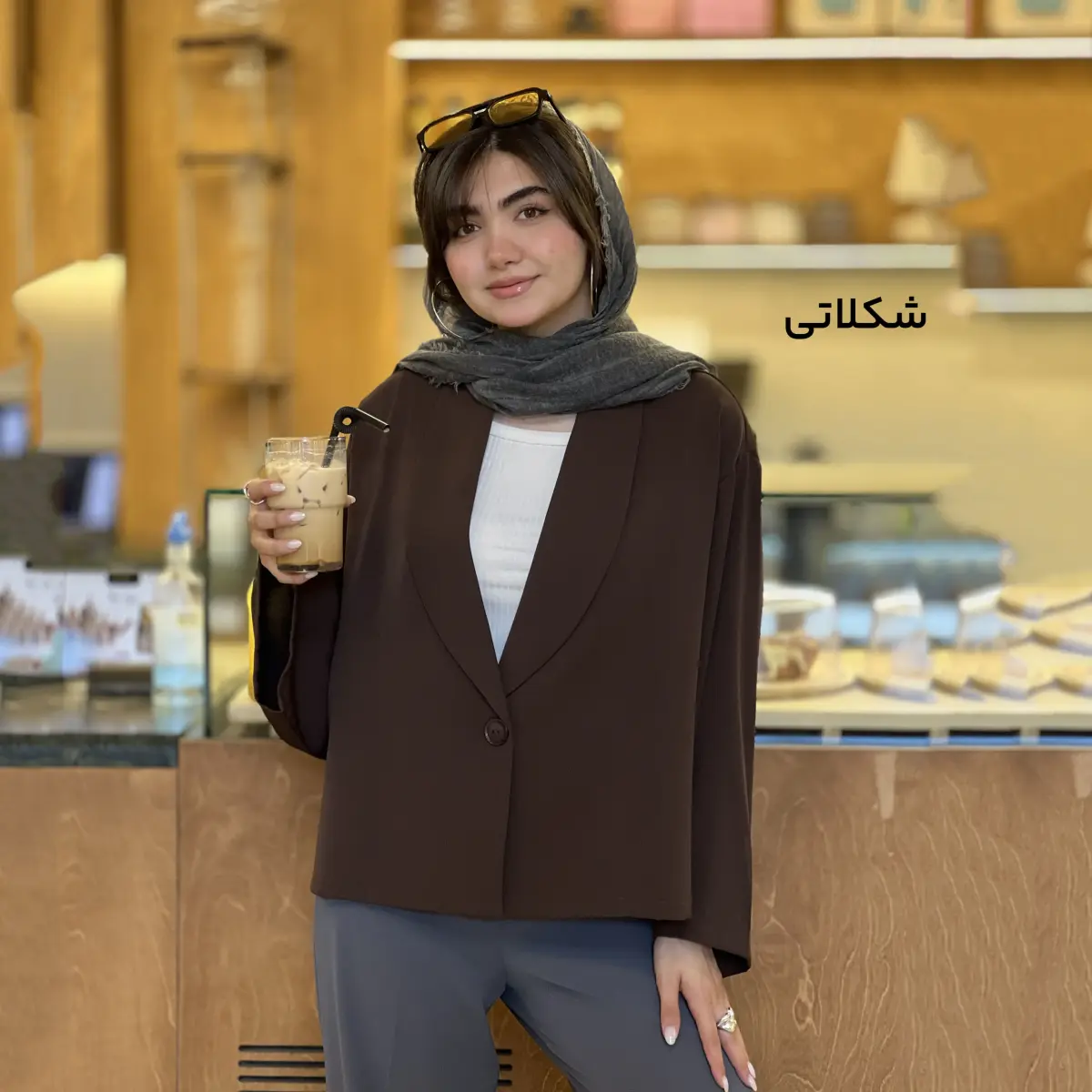 کت قواره دار زنانه یقه آرشال | آی بولک