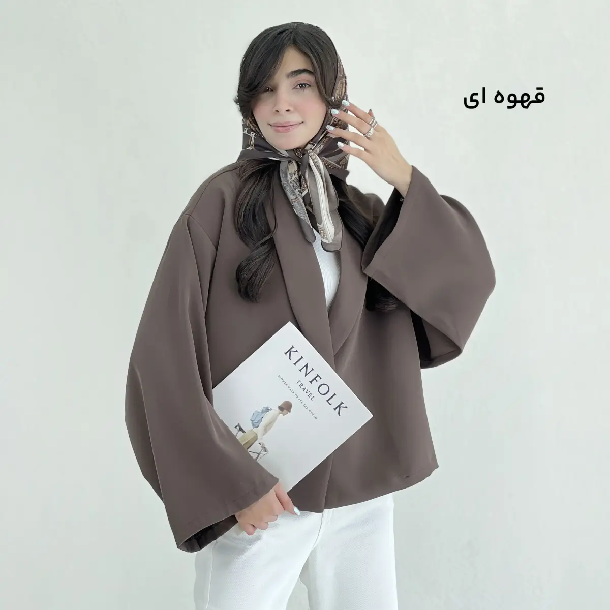 کت قواره دار زنانه یقه آرشال | آی بولک
