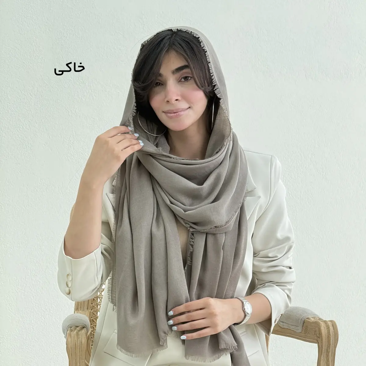 شال زنانه ساده دور ریش | آی بولک
