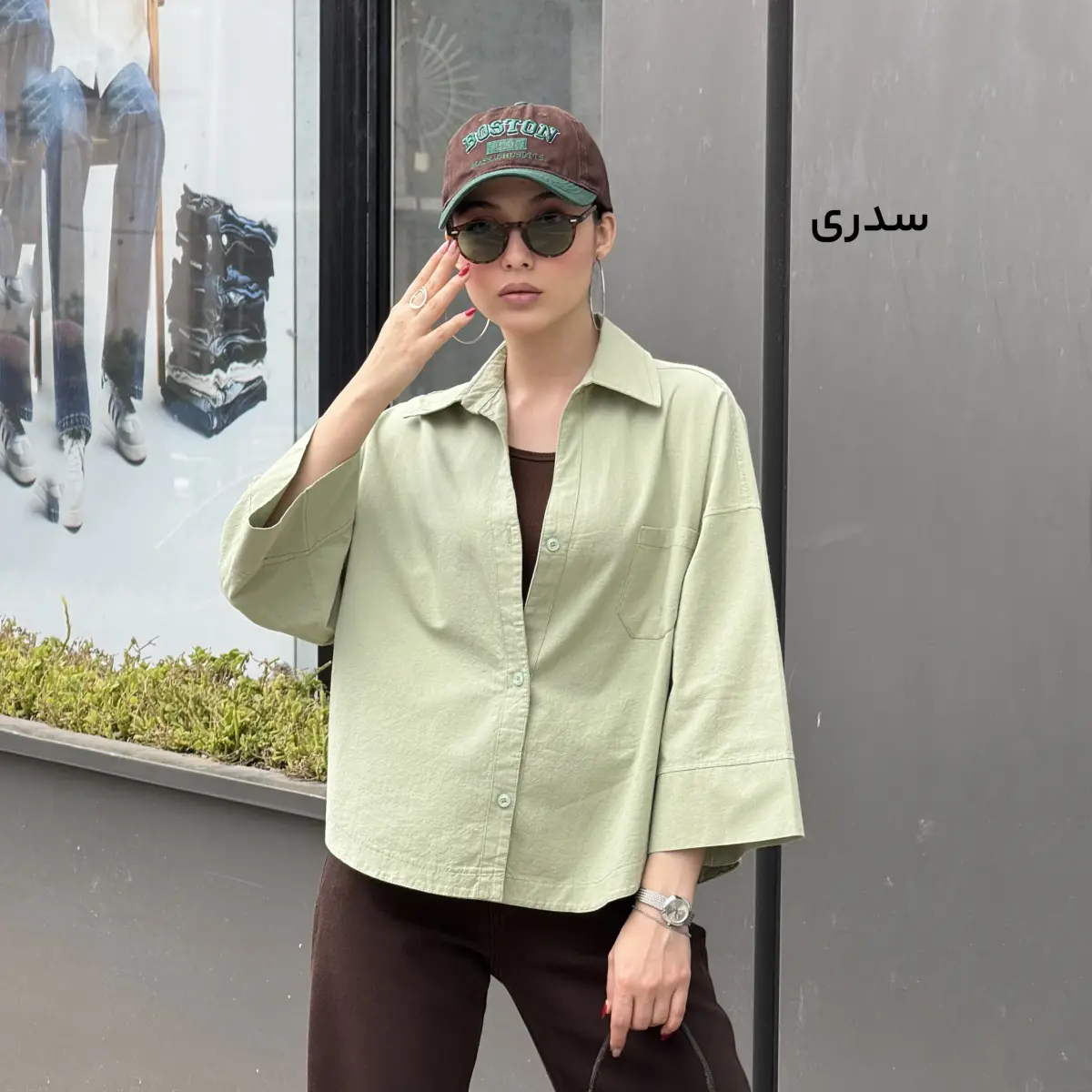 شومیز زنانه باکسی تک جیب | آی بولک
