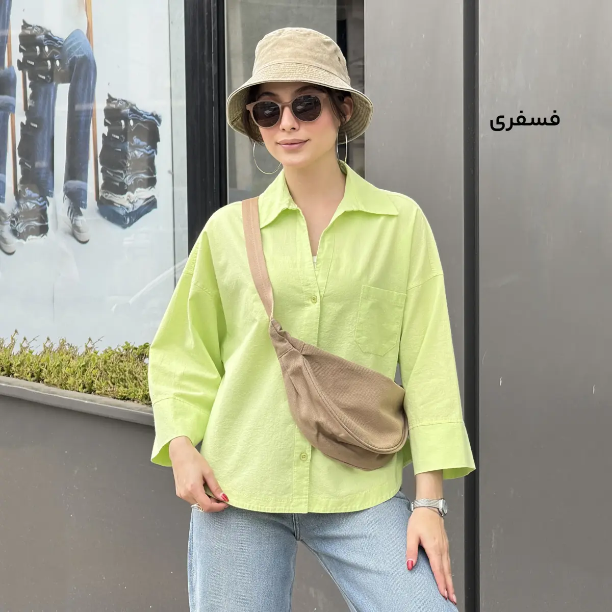 شومیز زنانه باکسی تک جیب | آی بولک