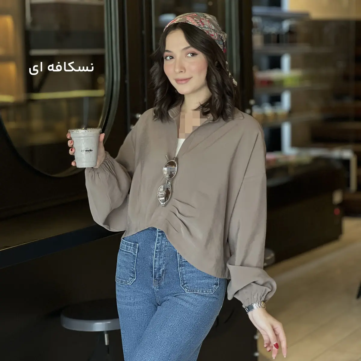 شومیز کراپ جلو بسته زنانه | آی بولک