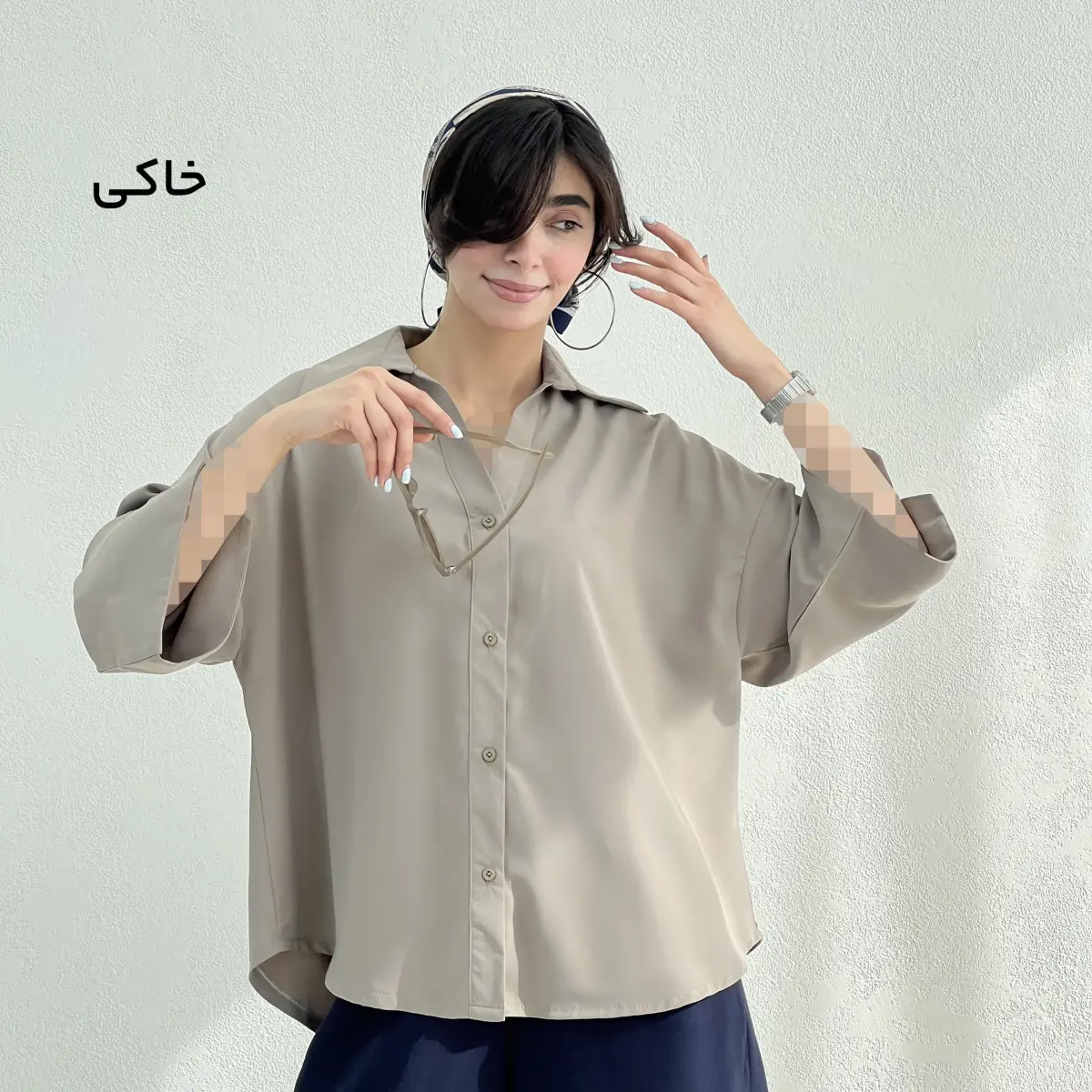 شومیز زنانه سیلک پشت پیله  | آی بولک